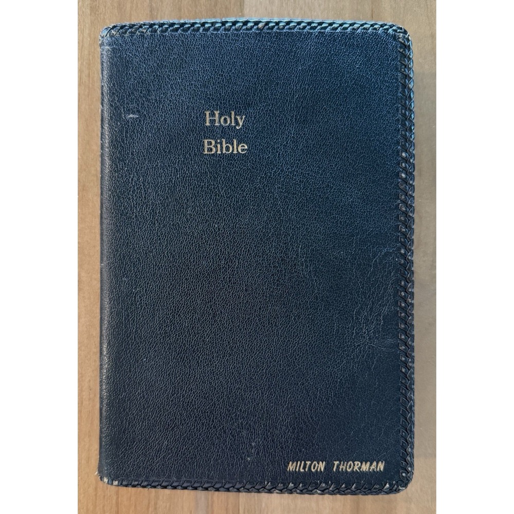 Vintage Holy Bible Collins Clear-Type Press Authorized KJV, Black Leather